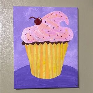 Cupcake Acrylic Painting